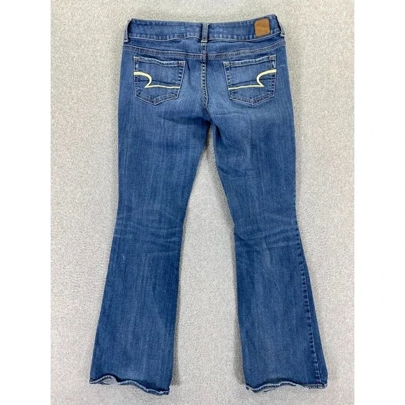 American Eagle Outfitters Artist Boot Stretch Jeans Women's Size 8 Blue Regular - Picture 9 of 10